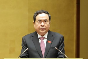 Phó chủ tịch Thường trực Quốc hội Trần Thanh Mẫn phát biểu khai mạc Kỳ họp (Ảnh: Duy Linh).