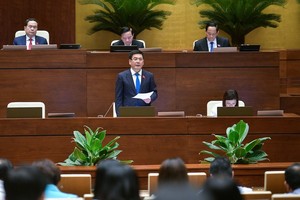 Bộ trưởng Bộ Công thương Nguyễn Hồng Diên trả lời chất vấn.