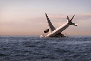 Hình ảnh 3D mô phỏng giả thuyết MH370 gặp trục trặc, rơi xuống Ấn Độ Dương. Ảnh minh họa: Nat Geo