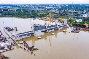 Cống Mương Chuối (Nhà Bè) đã hoàn thành và chuẩn bị đưa vào sử dụng năm 2024.