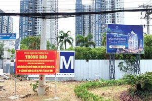 Dự án Charm Diamond dù được cấp giấy phép xây dựng nhưng vẫn chưa được đóng tiền sử dụng đất. Ảnh: G.H