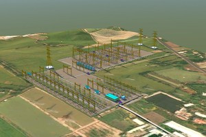 Phối cảnh khu vực lắp đặt máy biến áp thứ 2 Trạm biến áp 500 kV Thốt Nốt