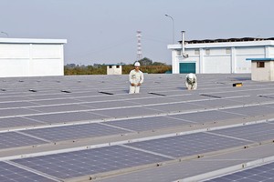 Một dự án điện mặt trời mái nhà tại tỉnh Hậu Giang. Ảnh: Đức Thanh