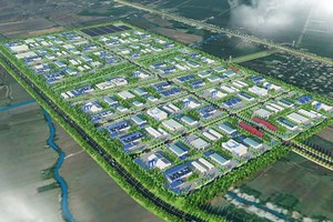 Dự án KCN Vĩnh Thạnh (Giai đoạn 1) có nhu cầu khối lượng cát san lấp dự kiến khoảng 9 triệu m3. Ảnh: Phối cảnh dự án KCN Vĩnh Thạnh (Giai đoạn 1)