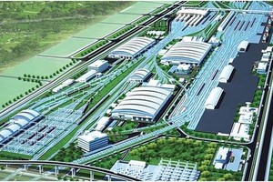 Phối cảnh Tổ hợp ga đường sắt Ngọc Hồi.