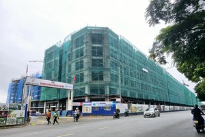 Dự án Khu nhà ở xã hội tại tổng kho 3 Lạc Viên đang được tích cực thi công, dự kiến hoàn thành trong quý IV.2025. Ảnh: Thanh Sơn