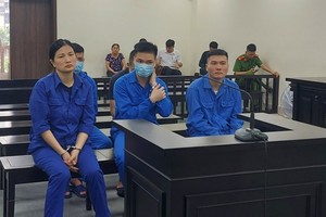 Các bị cáo bị đưa ra xét xử về hành vi vận chuyển trái phép ngà voi, sừng tê giác.