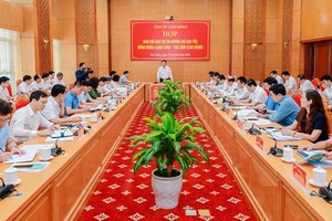 Quang cảnh cuộc họp Ban chỉ đạo Dự án đường bộ cao tốc Đồng Đăng (Lạng Sơn) – Trà Lĩnh (Cao Bằng).