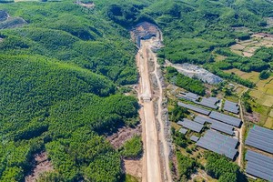 Cao tốc Bắc - Nam đoạn Quảng Ngãi - Hoài Nhơn đến nay đã thực hiện được hơn 41% khối lượng hợp đồng.