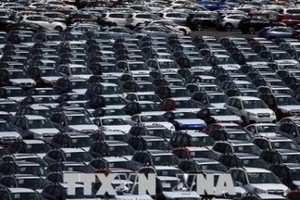 Trong quý II, xuất khẩu của Đức giảm 0,2%, còn nhập khẩu hoàn toàn đình trệ. (Ảnh minh họa: TTXVN)