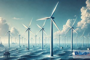 Giải quyết vướng mắc phát triển điện gió ngoài khơi. (Ảnh minh hoạ được tạo bởi AI)