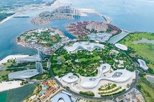 Một tổ hợp đảo nhân tạo tại Hải Nam. Ảnh Shutter stock