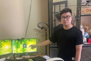 Đối tượng Đặng Mạnh Cường, chủ mưu tổ chức đánh bạc qua game online. Ảnh: Công an Hà Nội