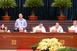 Ông Phan Văn Mãi, Chủ tịch UBND Thành phố cho biết Thành phố có thể giải ngân được khoảng 28.000 tỷ đồng đối với nhóm giải phóng mặt bằng. Ảnh: Trọng Tín