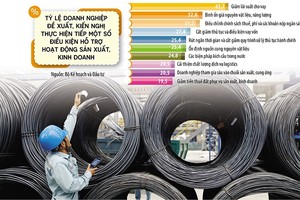 Doanh nghiệp mong đợi Chính phủ có thêm các chính sách hỗ trợ thúc đẩy hoạt động cải thiện môi trường kinh doanh, cải cách cơ chế, chính sách và thủ tục hành chính liên quan hoạt động sản xuất, kinh doanh. Ảnh: Đức Thanh. Đồ họa: Đan Nguyễn