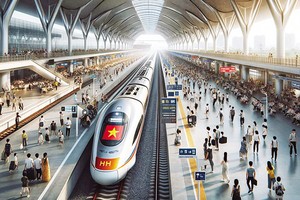 Phối cảnh ga đường sắt tốc độ cao trên trục Bắc - Nam