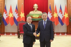 Tổng Bí thư Tô Lâm hội kiến Quốc vương Campuchia 