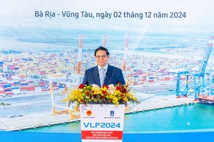 Thủ tướng Phạm Minh Chính phát biểu chỉ đạo tại Diễn đàn Logistics Việt Nam 2024. 