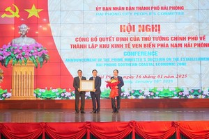 Công bố quyết định thành lập Khu kinh tế ven biển phía Nam Hải Phòng 
