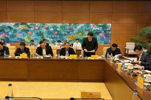 Thứ trưởng Bộ Kế hoạch và Đầu tư Trần Quốc Phương báo cáo tại phiên họp. 