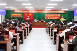 Đại biểu HĐND tỉnh Phú Yên biểu quyết thông qua 7 nghị quyết. Ảnh: Mỹ Luận. 