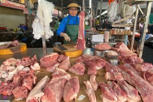 Giá thịt lợn tăng đã đẩy CPI tháng 2/2025 tăng 0,34% so với tháng trước