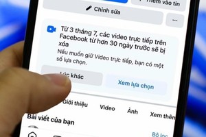 Thông báo của Facebook.