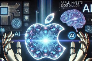 Apple lên kế hoạch đầu tư 500 tỷ USD vào AI. Ảnh do ChatGPT tạo ra.