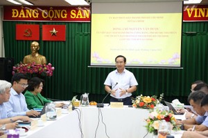 Chủ tịch UBND TP.HCM Nguyễn Văn Được phát biểu tại buổi làm việc với Sở Tài chính - Ảnh: Lê Anh 