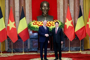 Chủ tịch nước Lương Cường và Nhà Vua Bỉ Philippe. Ảnh: Đức Thanh