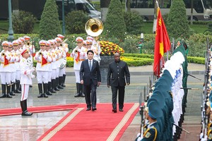 Chủ tịch nước Lương Cường đón và hội đàm với Tổng thống Burundi 