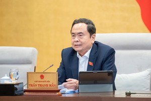 Chủ tịch Quốc hội Trần Thanh Mẫn phát biểu tại phiên họp. 