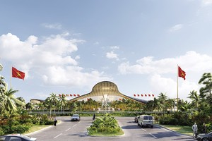 Phối cảnh Cảng hàng không quốc tế Phú Quốc mở rộng. 