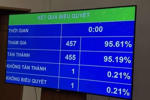 Quốc hội biểu quyết thông qua Luật sửa đổi, bổ sung một số điều của Luật Doanh nghiệp sáng 17/6. 