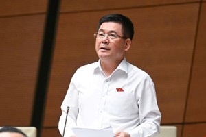 Bộ trưởng Bộ Công Thương Nguyễn Hồng Diên hồi âm lo ngại của đại biểu về hàng giả, hàng nhái. 