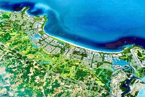 Phối cảnh Đề án quy hoạch phân khu xây dựng Khu đô thị, dịch vụ Đông Nam Dung Quất. 