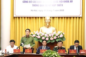 Thứ trưởng Bộ Công an Lê Quốc Hùng giới thiệu nội dung mới của luật - Ảnh: TT 