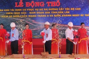 Tỉnh Đắk Lắk động thổ Khu tái định cư đầu tiên phục vụ dự án đường sắt tốc độ cao trên trục Bắc - Nam. 