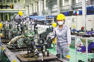 Khu vực tư nhân là động lực chủ chốt thúc đẩy đổi mới, nâng cao năng suất. Trong ảnh: Sản xuất tại Thaco. Ảnh: Đức Thanh 