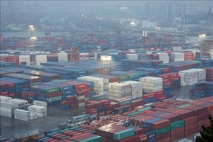 Quang cảnh cảng Busan, cách thủ đô Seoul của Hàn Quốc 320km về phía đông nam. Ảnh: Yonhap/TTXVN