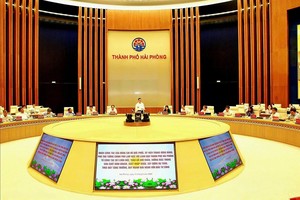 Phó thủ tướng Hồ Đức Phớc làm việc với thành phố Hải Phòng chiều 11/9.