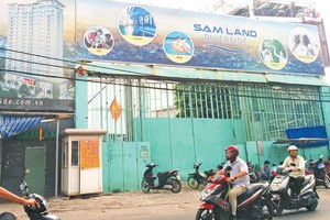 Dự án Samland Riverside bị dừng thi công từ năm 2017 tới nay. Ảnh: Lê Toàn 