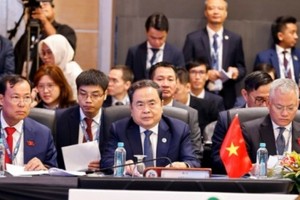 Chủ tịch Quốc hội Trần Thanh Mẫn dự Phiên họp Ban Chấp hành AIPA-46. Ảnh: Doãn Tấn.