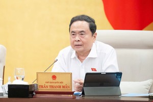 Chủ tịch Quốc hội Trần Thanh Mẫn phát biểu tại phiên họp. 