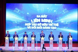  Ra mắt Liên minh hợp tác sở hữu trí tuệ và đổi mới sáng tạo. Ảnh: Bộ KHCN 