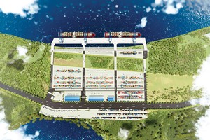 Cảng Phước An đang đứng trước thách thức về nợ vay và cạnh tranh. Trong ảnh: Phối cảnh dự án Cảng Phước An