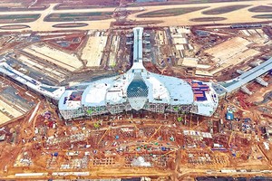 Cảng hàng không quốc tế Long Thành đang khẩn trương xây dựng để đưa vào hoạt động 