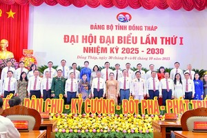 Đại biểu thống nhất cao Nghị quyết Đại hội Đảng tỉnh Đồng Tháp lần I nhiệm kỳ 2025 - 2030