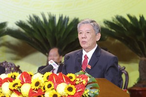 Ông Ngô Chí Cường - Bí thư tỉnh ủy Vĩnh Long khóa XV nhiệm kỳ 2020 - 2025 phát biểu khai mạc Đại hội