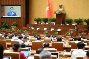Một phiên họp toàn thể của Quốc hội Khóa XV. 